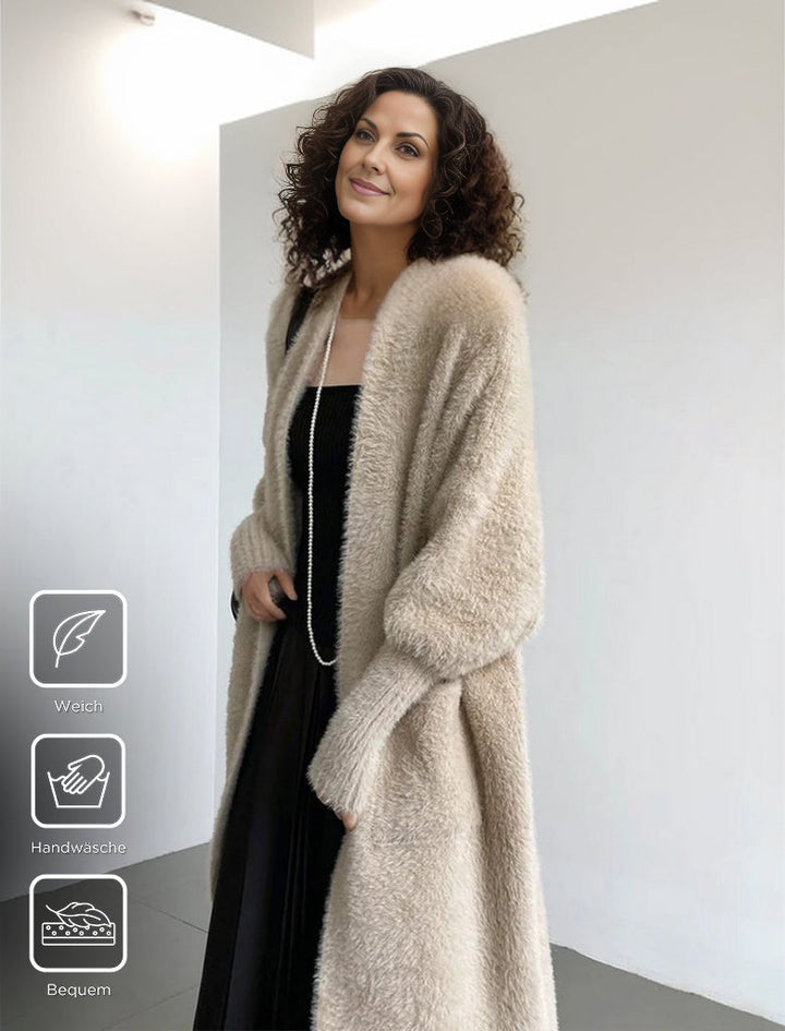 HerbstTrend® - Unverwechselbare einfarbige Strickjacke mit langen Ärmeln