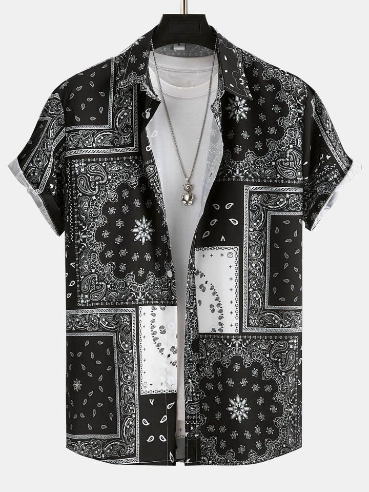 Paisley Print Button Up Hemd #Zufälliges Muster Design#